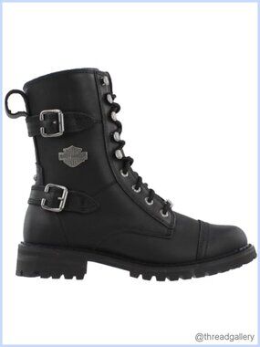 Full Grain Leather Motorcycle Ankle Boots Goodyear Welt